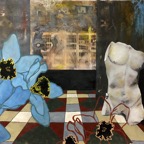 FLOWERS AND TORSO, mixed media on canvas.jpg